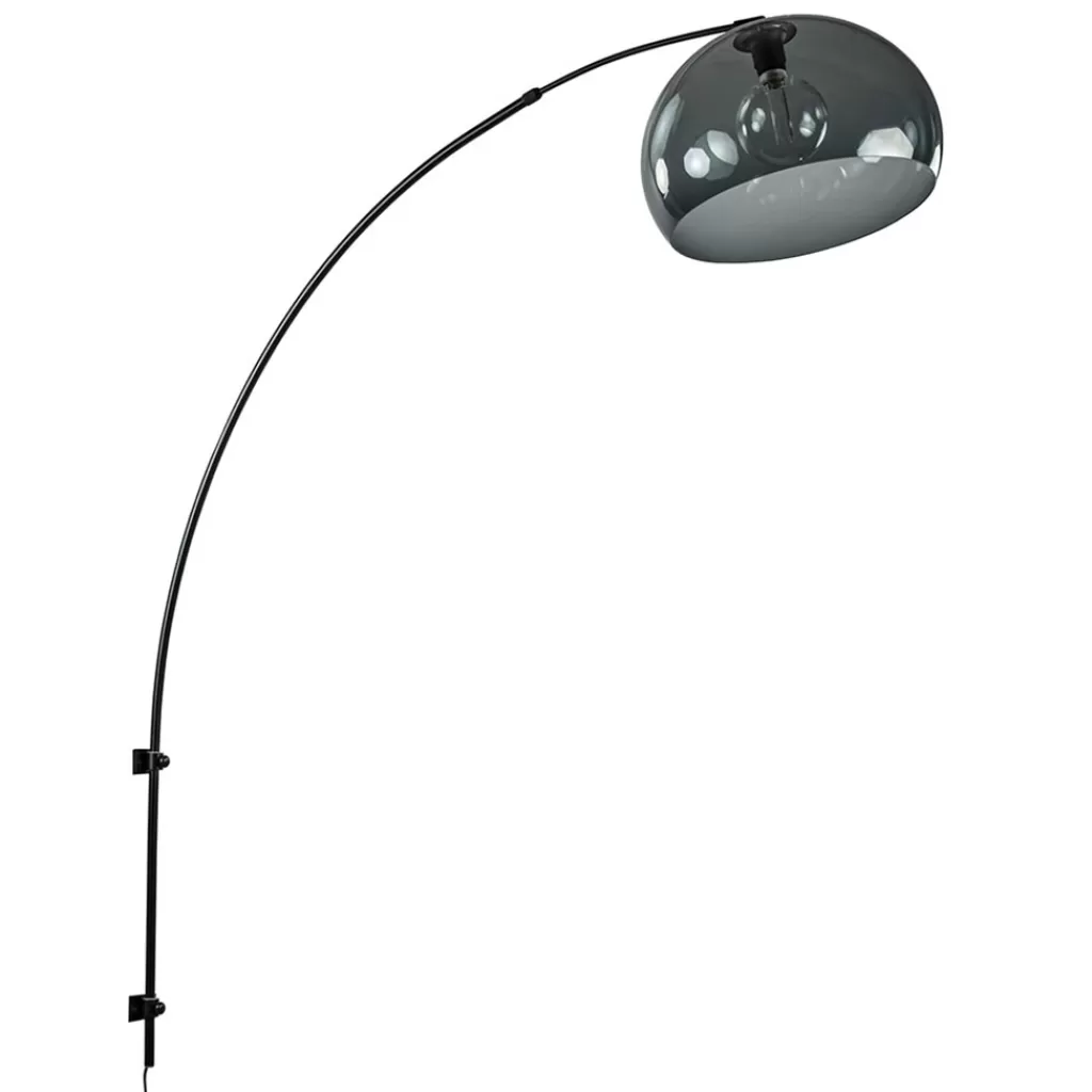 Wandlamp boog met smoke plexibol kap>Straluma Store