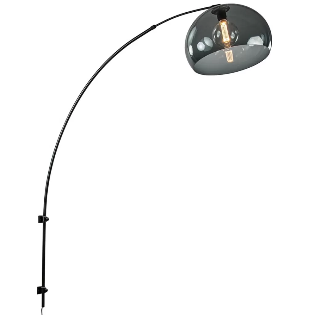 Wandlamp boog met smoke plexibol kap>Straluma Store