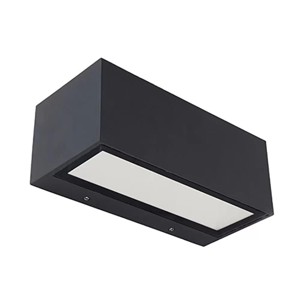 Wandlamp breed up+down antraciet IP54>Straluma Outlet