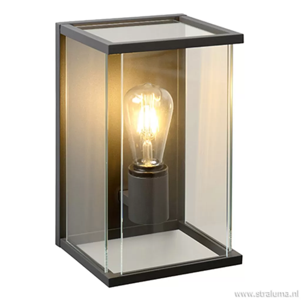 Wandlamp buiten antraciet/glas IP54>Straluma New