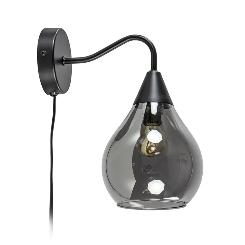 Wandlamp Cambio zwart + smoke glas>Straluma Outlet