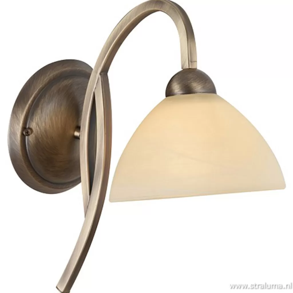 Wandlamp Capri brons/Glas>Straluma Outlet