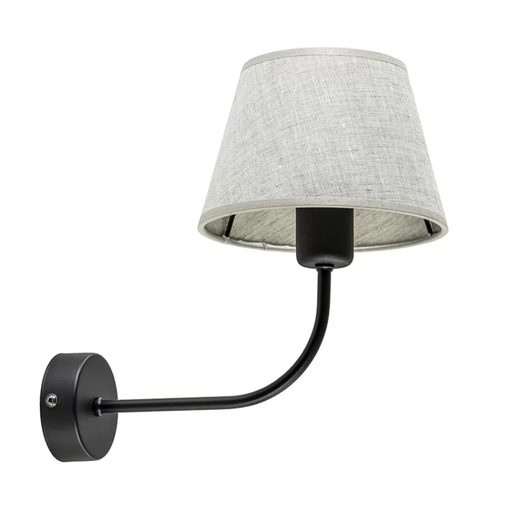 Wandlamp Chicago zwart/zandkleur kap>Straluma Flash Sale