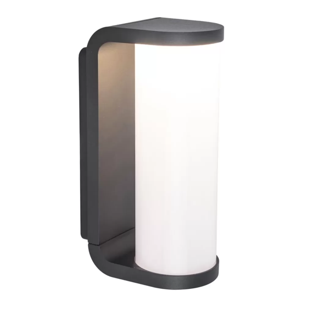 Wandlamp cilinder buiten grijs IP44 inclusief LED>Straluma Hot