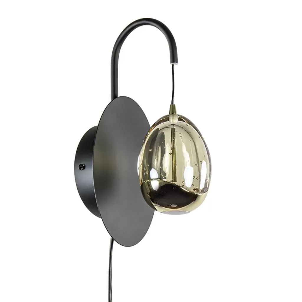 Wandlamp Golden Egg zwart/goud>Straluma Outlet