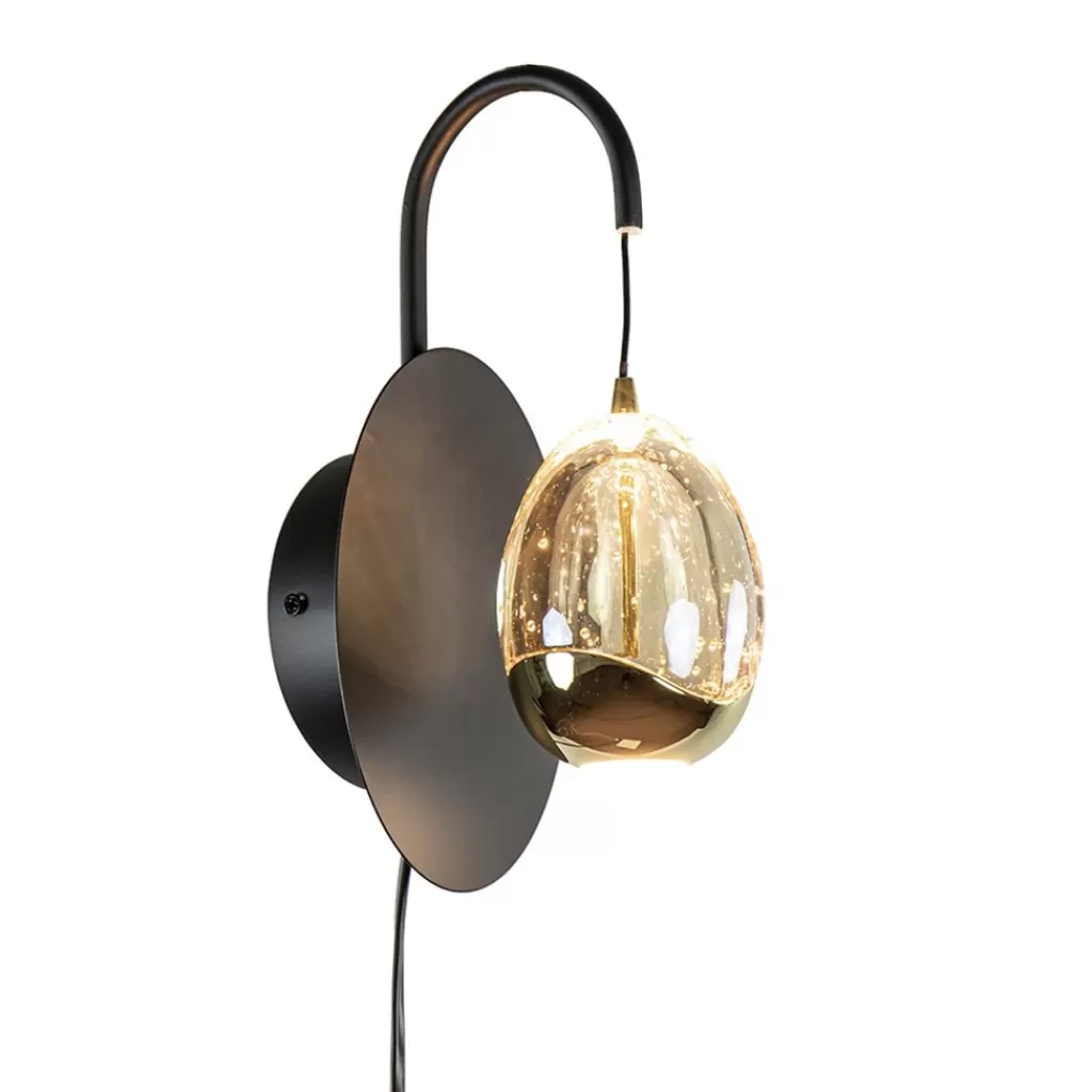 Wandlamp Golden Egg zwart/goud>Straluma Outlet