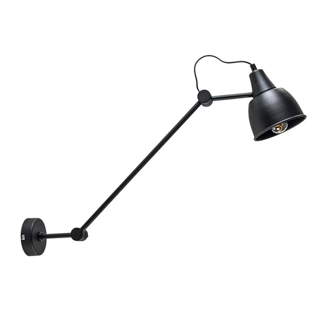 Wandlamp industrieel verstelbare arm zwart>Straluma New