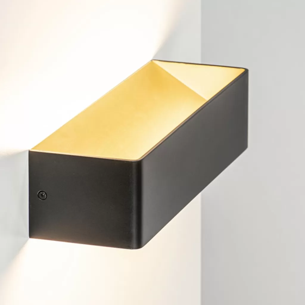 Wandlamp Stretto zwart/goud 30cm>Straluma Cheap