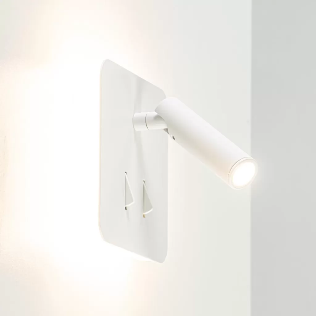 Witte wandlamp vierkant inclusief LED en spot>Straluma Flash Sale