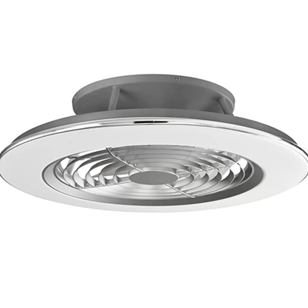 Zilveren ventilator met LED en bluetooth>Straluma Store