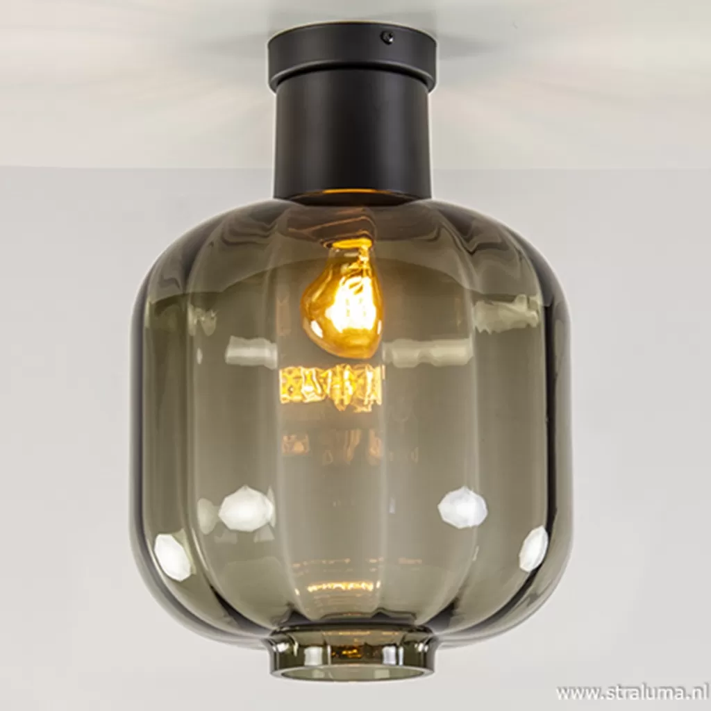 Zwart glazen plafondlamp luxury>Straluma Discount