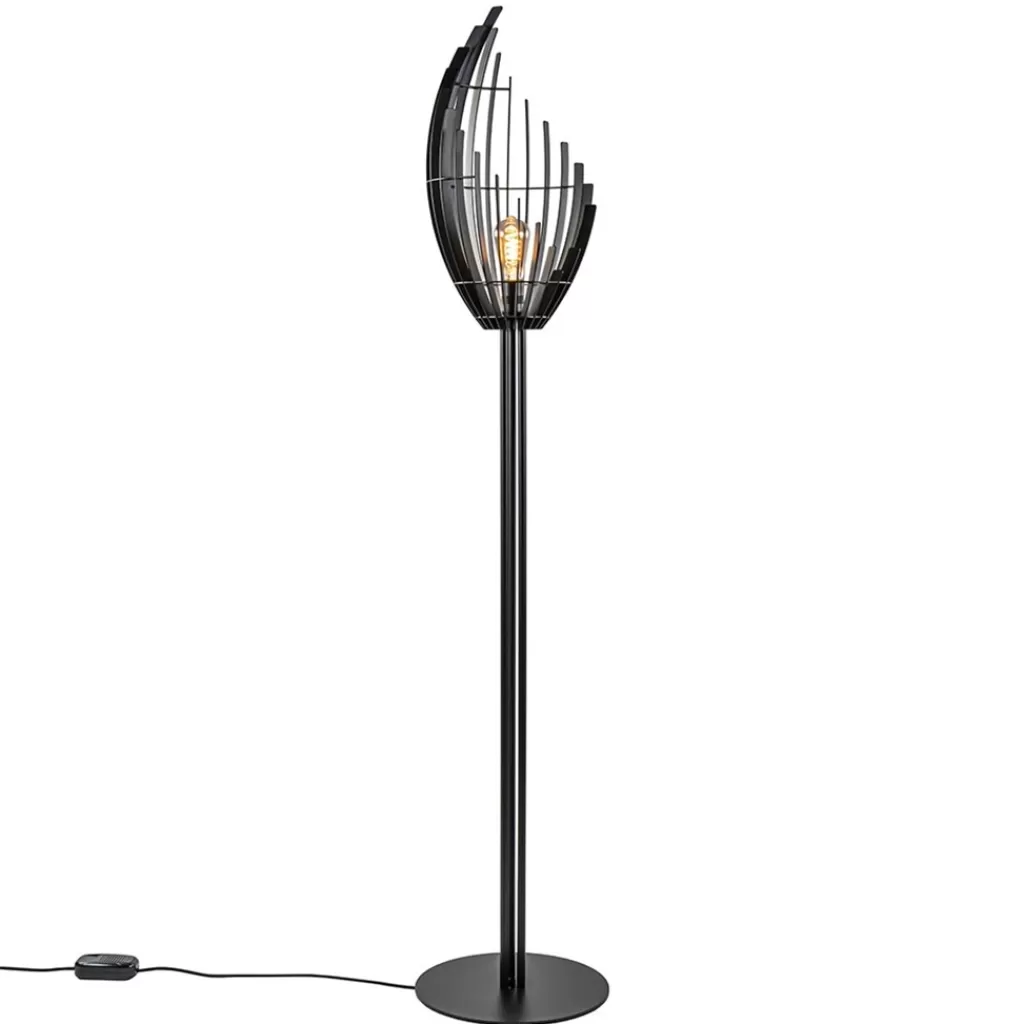 Zwart metalen design vloerlamp Omegna dimbaar>Straluma Online