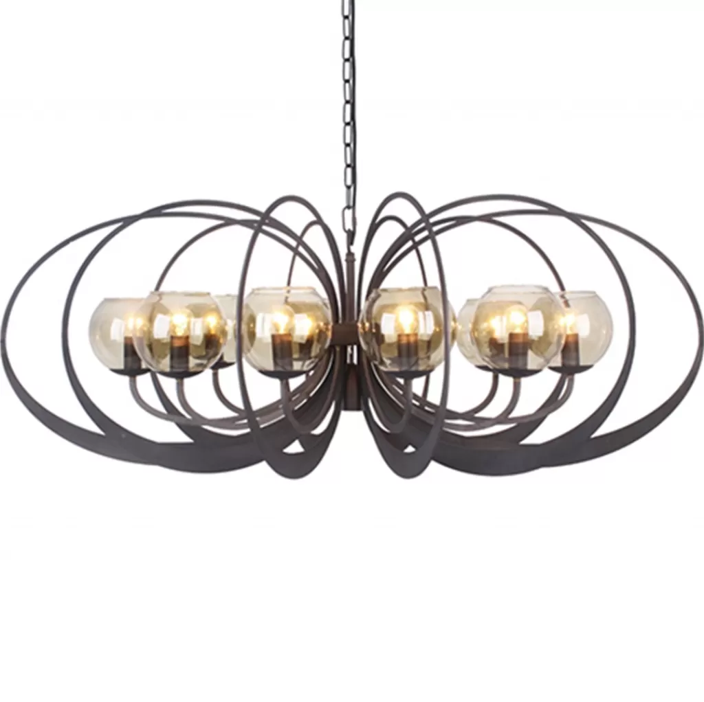 Zwart metalen hanglamp met smoke glas>Straluma Flash Sale