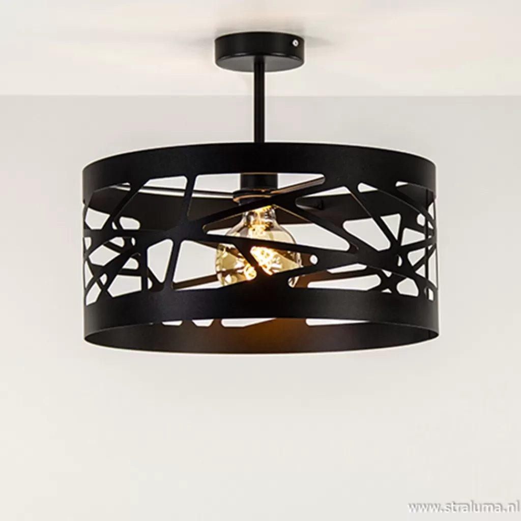 Zwart metalen plafondlamp Scandinavisch>Straluma Best