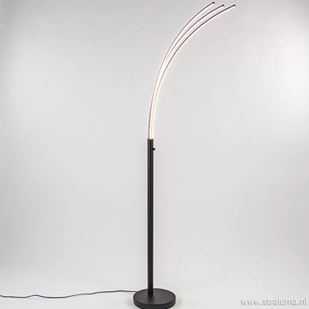 Zwarte boog vloerlamp LED dimbaar>Straluma Hot