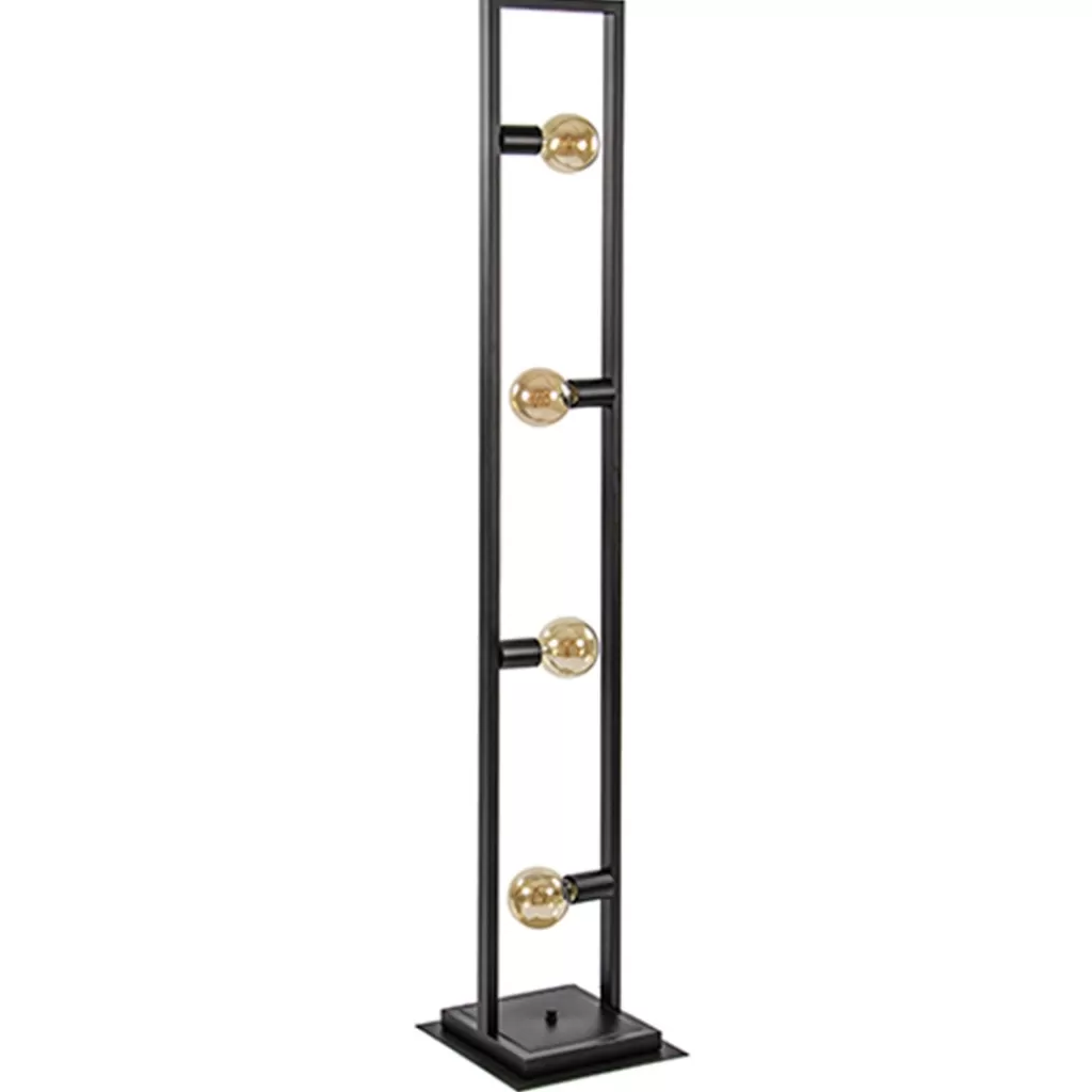 Zwarte metalen vloerlamp open frame>Straluma Cheap